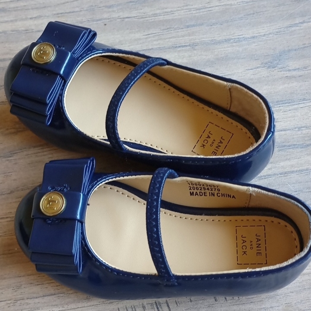 New  Never Used Janie and Jack Navy Baby Walker Shoes - Picture 9 of 10